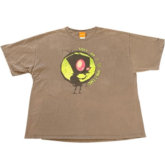Vintage Y2K Invader Zim Why Am I So Amazing 2004 TV Cartoon Promo Shirt XXL - Picture 1 of 4